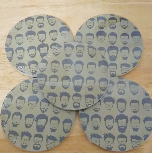 Bearded Bespeckled Coasters - Picture 2 of 2
